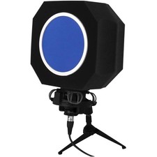 Professional Microphone Isolation Shield with Dual Pop Filter - Blue 200g
