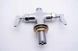 T and S Brass B-0200-LN B-200 Deck Mounted Double Pantry Faucet - Chrome "Read"