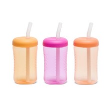 The First Years Squeeze  Sip Toddler Straw Cups - Small, Yellow/Pink/Orange