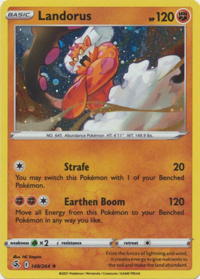 Landorus - 148/264 - Cosmos Holo (Near Mint) Fusion Strike - Fighting Pokémon