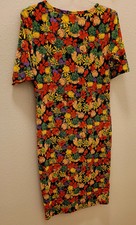 Lularoe Julia  Straight Dress Medium Multicolor Floral Women’s Comfy Pullover