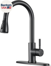 Kitchen Faucets with Pull down Sprayer, High Arc Single Handle Stainless Steel C