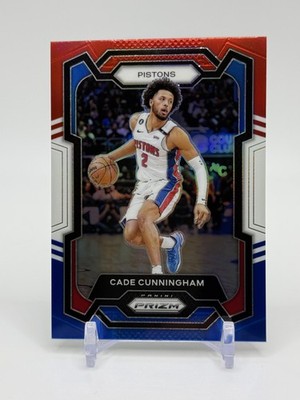 2023-24 Panini Prizm #11 Cade Cunningham Red White and Blue Detroit Pistons