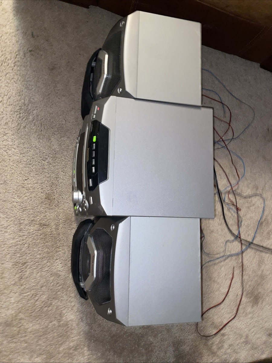 Panasonic Sa-ak27 Stereo System Am FM 5 Disc CD Tape W/ Remote 130