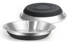 2 Packs Premium Stainless Steel Dog Bowls - Non-Slip, 2.5 Cups Capacity, Dura...