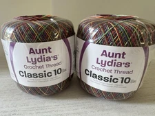 Aunt Lydia's Classic Cotton Crochet Thread Size 10~Lot Of 2~Mexicana 154-0250