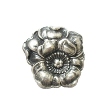 Antique Hatpin Sterling Silver Flower