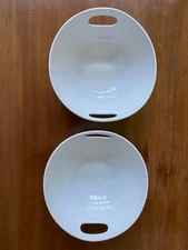 Over&Back Bistro Serving Bowls with Handle - 2 White 23.6 oz Bowls