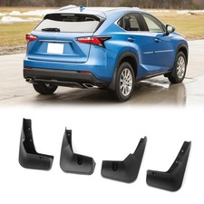 Black PP Polypropylene All Weather Mud Flaps Front Rear 4PCS