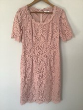 Kaleidoscope Size 14 Pink Lace Shift Dress Excellent Condition