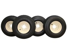 18x8.50-8 with 8x7 Tan Wheel Assembly (Set of 4) for Golf Cart and Lawn Mower
