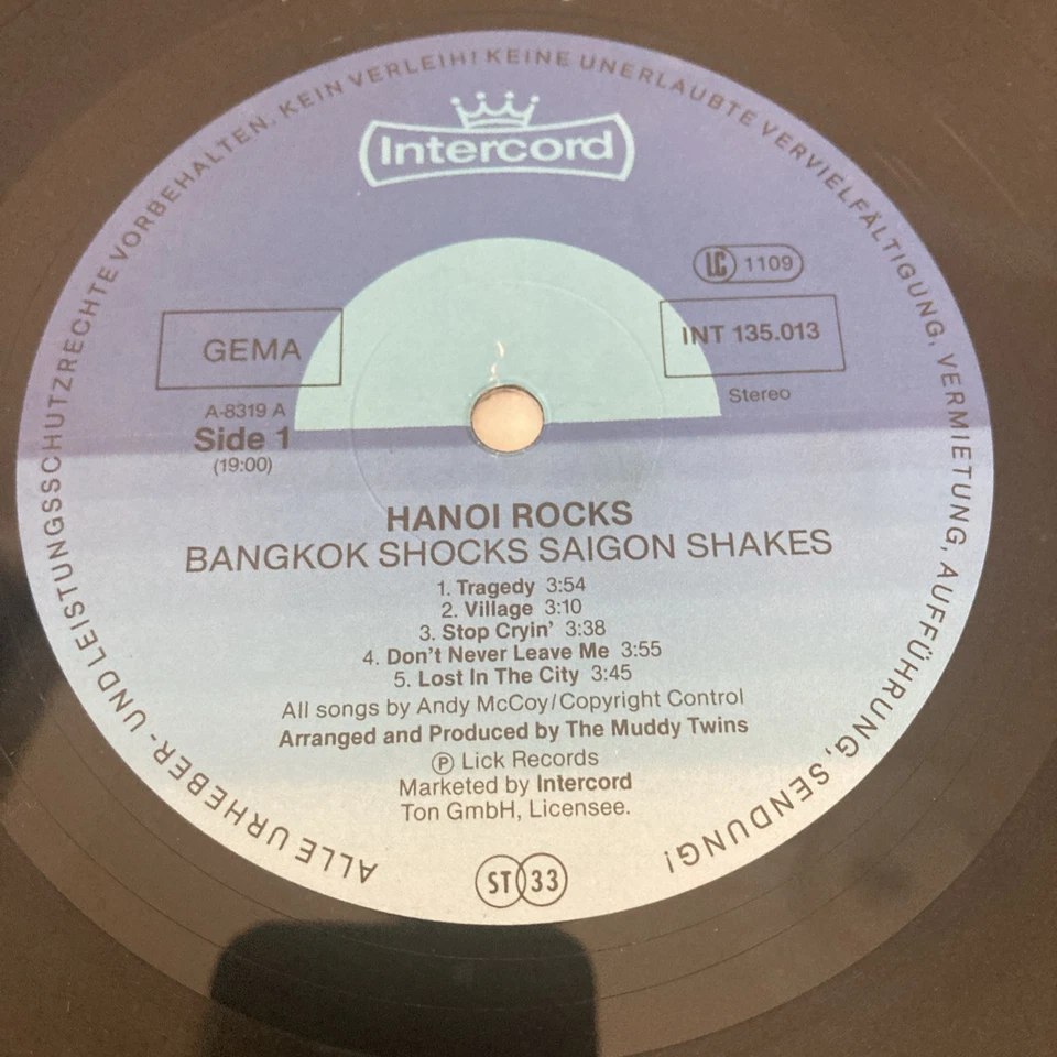 HANOI ROCKS.BANGKOK SHOCKS ,SAIGON SHAKES Lp. Original Euro Press. Exc - Image 3 of 4