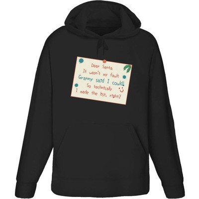 'Dear Santa, Granny Said I Could' Adult Hoodie / Hooded Sweater (HO051139)