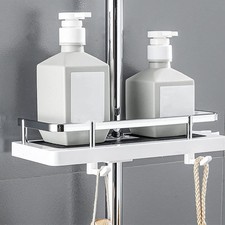 Bathroom Shelf Shower Pole Caddy Rack Storage Organiser Tray Holder Accessories