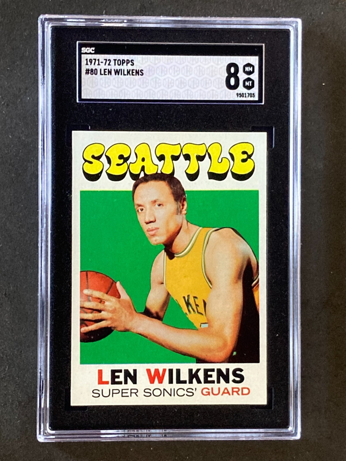 1971 Topps #80 Len Wilkens SGC 8