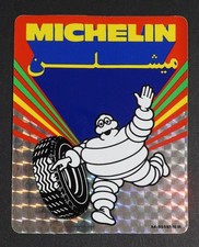 Autocollant  MICHELIN Bibendum pneu tyre sticker hologramme 8x10cm