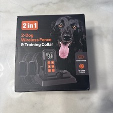 2 in 1 Wireless Dog Fence  Training Collar 1000 Feet Waterproof /never opened