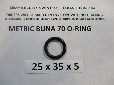 25mm ID x 35mm OD x 5mm thick O-ring.  Buna-70.     Quan 1.