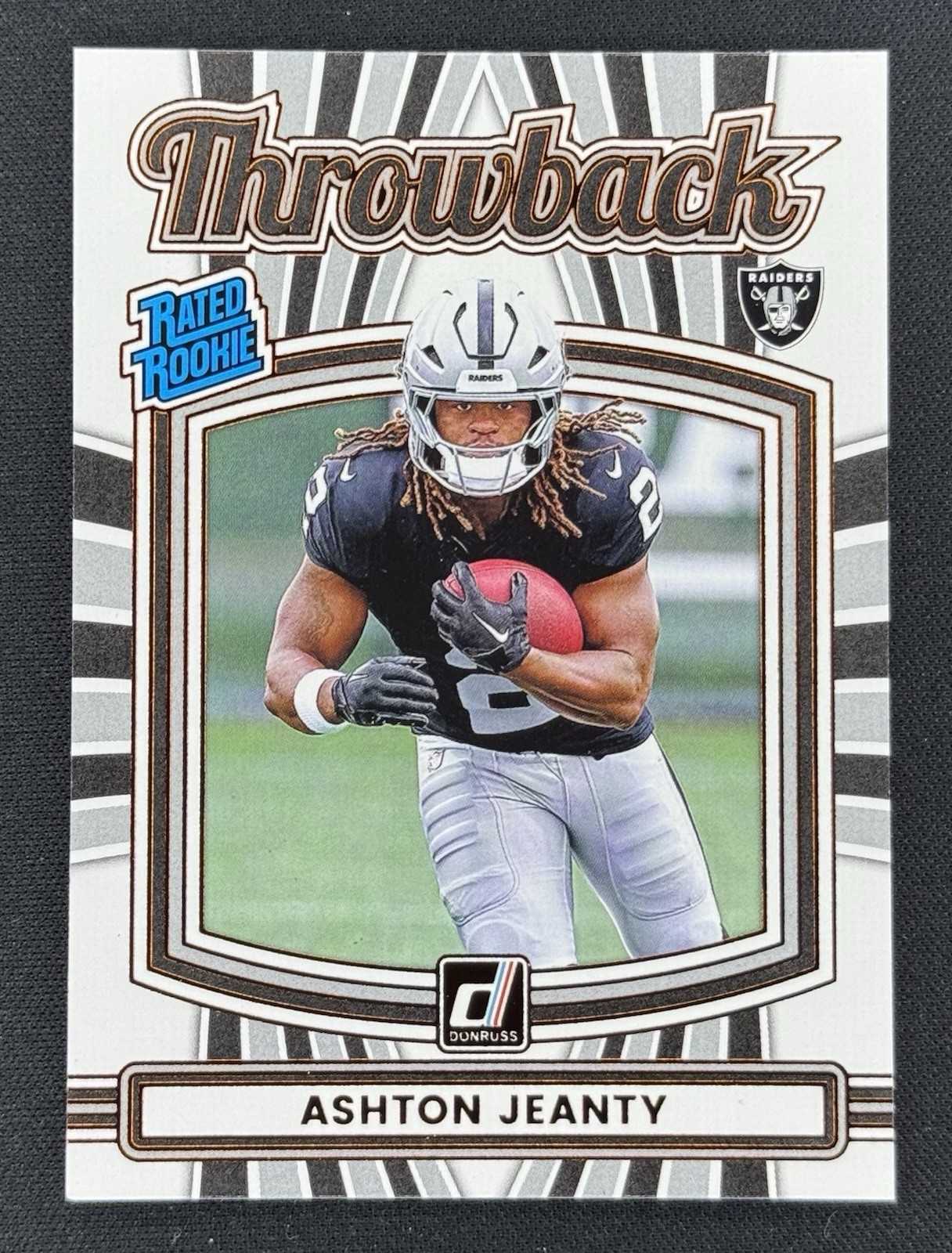 2025 Panini Donruss - Rated Rookies Throwbacks Ashton Jeanty #6 (RC)