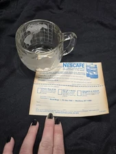 Vintage 1979 Nescafé World Globe Glass Mugs – Set of 6 – Never Used