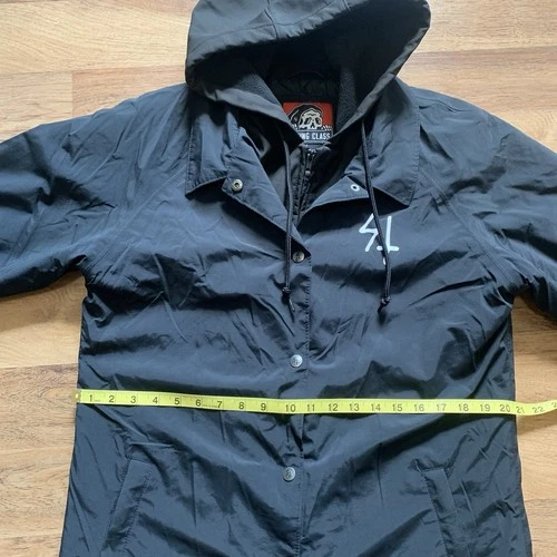 Lurking Class Peace Of Mind Mens Large Hooded Skull Jacket image 7