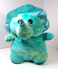 Greenbrier International Triceratops Plush 14" Dinosaur Embroidered Eyes