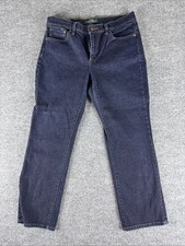 Lauren Ralph Lauren Classic Straight Leg Jeans Women's Size 12 Blue Dark Denim