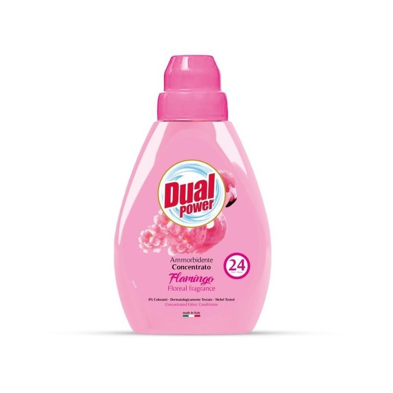 DUAL POWER AMMORBIDENTE CONCENTRATO  FLAMINGO 600 ML 24 LAVAGGI.