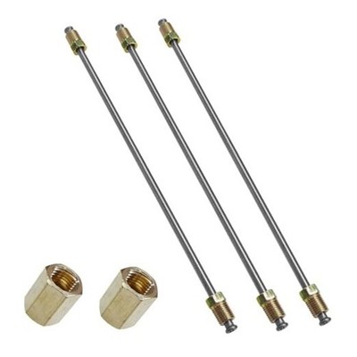 YoRise 3PCS 3/16'' Brake Line Kit with Fittings, 6'' Long Inverted Double 6IN