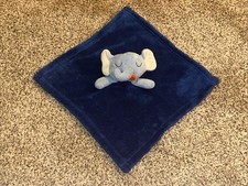 Baby Gear Blue Elephant with Bow Tie Security Blanket/Lovey