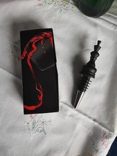 Flaschenverschluß für Wein und Sektflaschen, Griff Schach-Dame schwarz