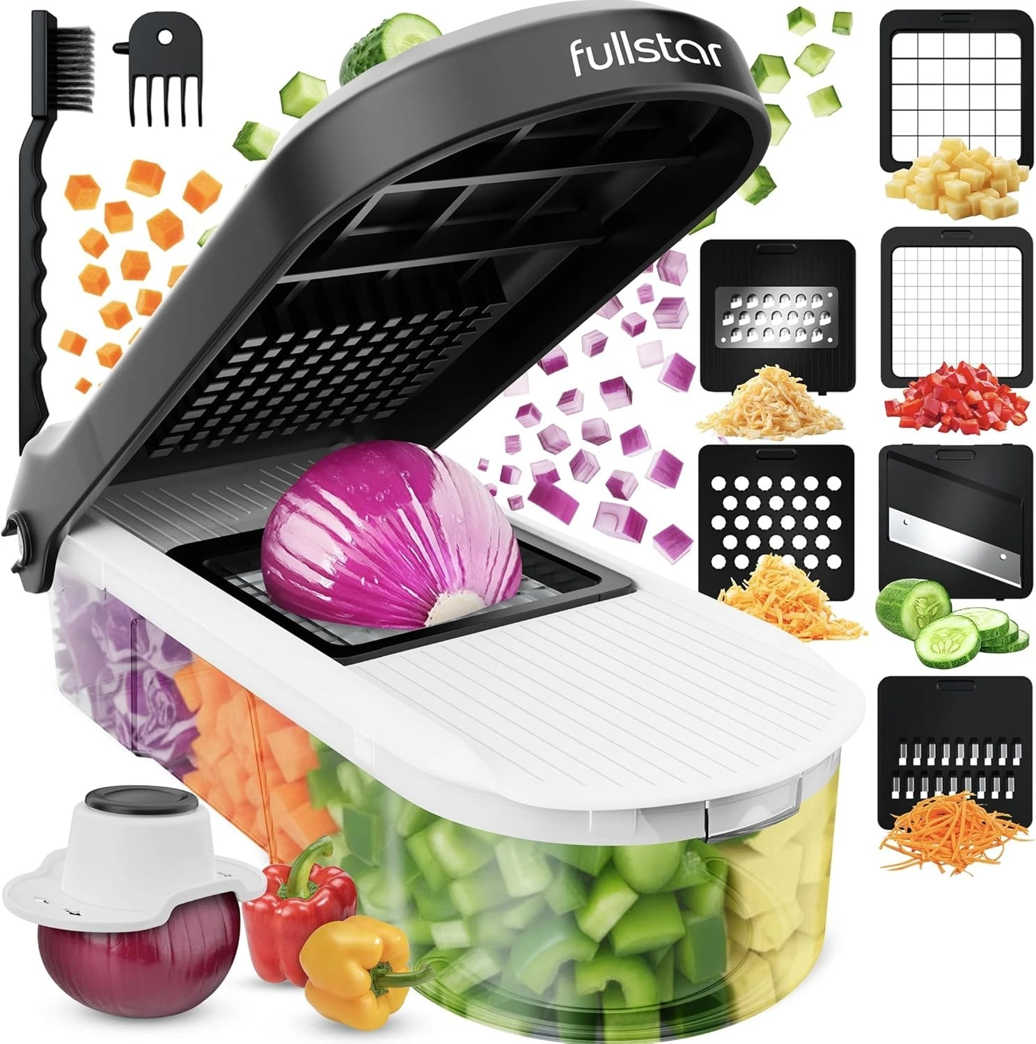 Fullstar Vegetable Chopper & Mandoline Slicer - Julienne Cutter Dicer Grater for
Opens in a new wind