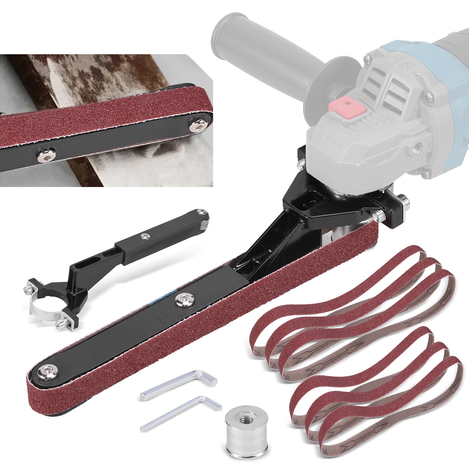 Belt Sander attachments for Angle Grinder Detailing Bandfile