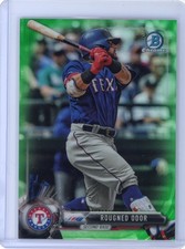 ROUGNED ODOR 2017 BOWMAN CHROME GREEN REFRACTOR /99 #49 TEXAS RANGERS