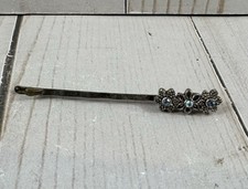 Vintage Rhinestone Flower Hair Bobby Pin Clip