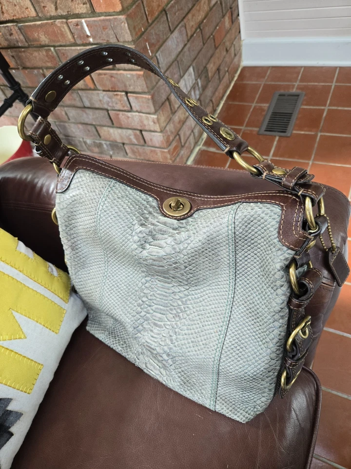 Authentic Coach python handbag medium /large size - Image 2 of 4