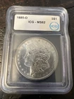 1885-O Morgan Silver Dollar $1 - ICG MS62 -