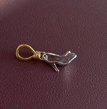 925 Sterling Silver Glass Slipper Heel Dangle Charm