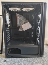 Image of Gaming PC Case Black CiT Delta ATX ARGB Mesh Tempered Glass with fan controller