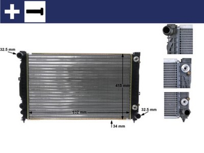 MAHLE Motorkühler Wasserkühler CR 648 000S für 8D2 VW 3B6 A4 AUDI B5 PASSAT 3B2