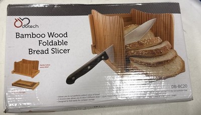 Bread Slicer Cutting 3 Slice Thickness,Foldable Compact Cutting Board Crumb Tray