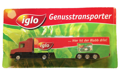 Werbetruck LKW SCANIA (Hauber) iglo GmbH Hamburg ... hier ist der Blubb drin !