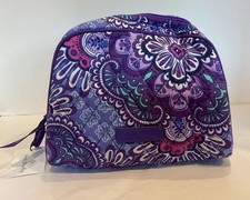NWT Vera Bradley Lilac Tapestry Medium Zip Cosmetic Bag