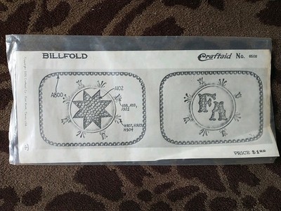 Vtg Craftaid Leather Template No. 6508 Bifold Wallet 