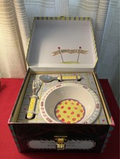 MacKenzie Childs ABC Starter Toddler Dinnerware Set   Plate Bowl Cup  Utensils