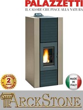 Termo Stufa Pellet Ermetica Palazzetti Martina Idro Lux 10 Potenza 9,3 kW Avorio