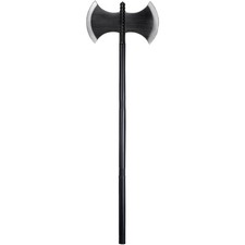 LANGE DOPPEL-AXT (106cm / 4-tlg) Halloween Ritter Mittelalter Kostüm Party Deko