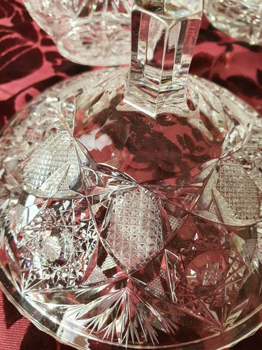 Handgeschliffene Bohemia Kristall Bleikristall Bonboniere - Bild 4 von 9