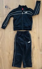 PUMA Boys 2 Piece Sweat Suit Jogger Outfit Size 4 BLACK Polyester
