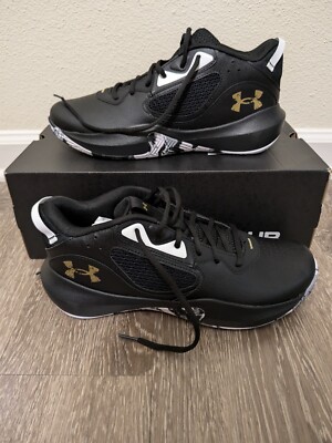 Men's Under Armour Black Basketball Sneakers UA Lockdown 6 Shoes New Size 11.5